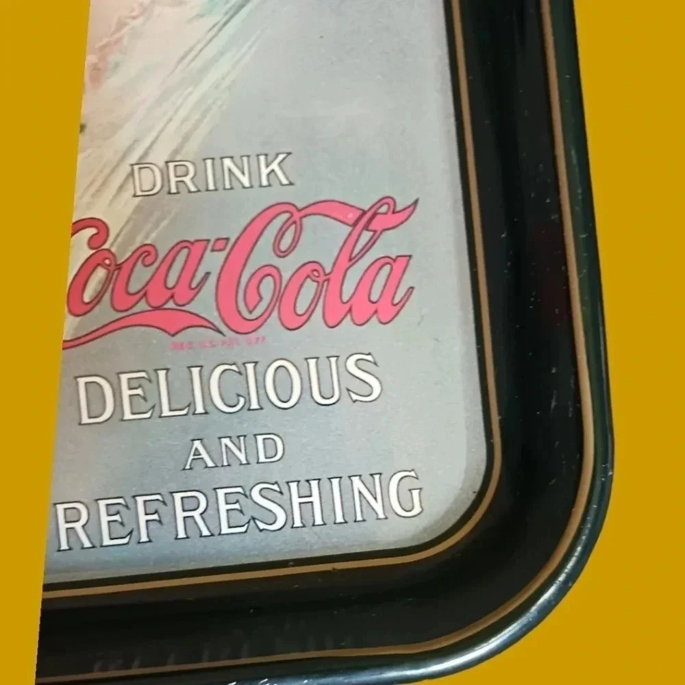 Coca cola advertising lot of 4 metal trays